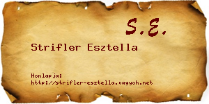 Strifler Esztella névjegykártya